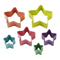 Wilton Stainless Steel Star Fondant Double Cut-Outs Set (6 Pc.)