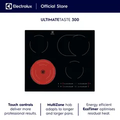 Electrolux Built-In 4-Zone Ceramic Electric Hob, EHR64441CK