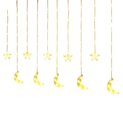 Oasis Hanging LED Curtain Star W/Moon Decor (3 m, 10 Pc.)