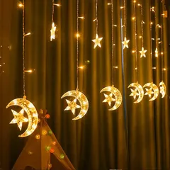 Oasis Hanging Curtain Star W/Moon Decor (3 m, 12 Pc.)