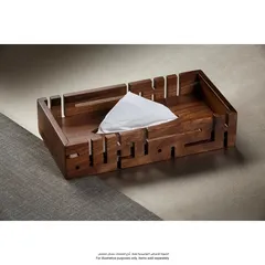 Hilalful Alhamdulillah Wooden Tissue Box (23 x 12 x 5 cm)