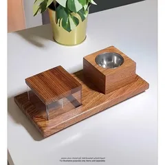 Hilalful Wooden Incense Burner Tray Set (3. Pc. 24 x 11.5 x 7 )