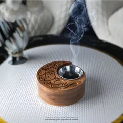 Hilalful Ramadan Wooden Crescent Incense Burner (11 cm)