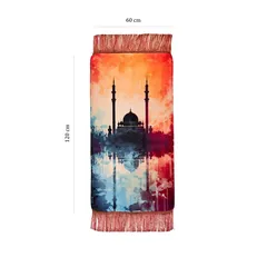 Hilalful Mirrored Grand Mosque Foam Prayer Mat (120 x 60 cm)