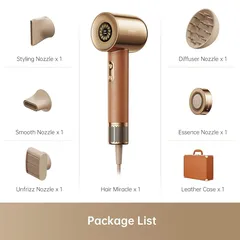 Dreame Miracle Hair Dryer, AHD9 (Titanium Gold, 1600 W)