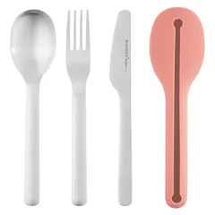 Berghoff Leo Stainless Steel Travel Flatware Set (3 Pc.,Pink)