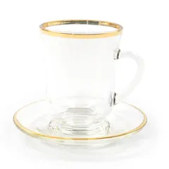 Orchid Glass Tea Cup & Sugar GGK (12 Pc.)