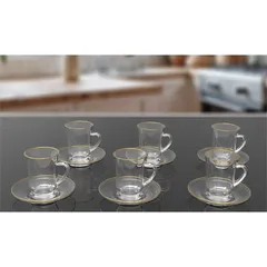 Orchid Glass Tea Cup & Sugar GGK (12 Pc.)