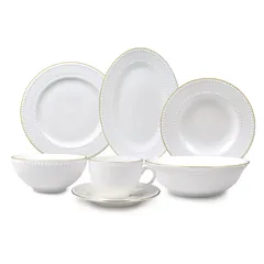 Orchid Dinner Set Embossed Pearl (32 Pc.)