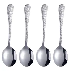 طقم ملاعق شوربة ستانلس ستيل أرتيستيك أوركيد (4 قطع)