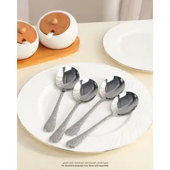 طقم ملاعق شوربة ستانلس ستيل أرتيستيك أوركيد (4 قطع)