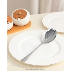 Orchid Artistic Stainless Steel Serving Spoon