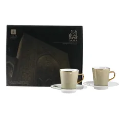 Asala Porcelain Tea Set (12 Pc., Olive & Gold)