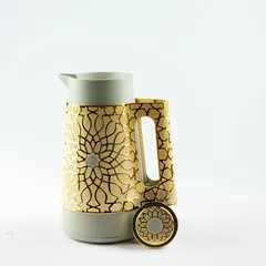 Asala Luxury Vacuum Flask for Tea or Coffee (Olive & Gold)