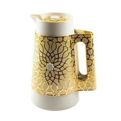 Asala Luxury Vacuum Flask for Tea or Coffee (Beige & Gold)