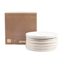 Jiwar Serving Plates (6 Pc., Beige & Gold)