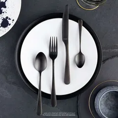 Amefa Austin Stainless Cutlery Set (Black, 24 Pc.)