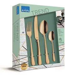Amefa Austin Stainless Cutlery Set (Gold, 24 Pc.)