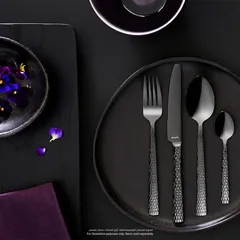Amefa Felicity Stainless Cutlery Set (Black, 24 Pc.)