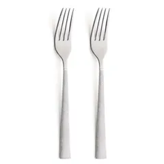 طقم شوك طاولة ستانلس ستيل أميفا جويل (فضي، قطعتين)