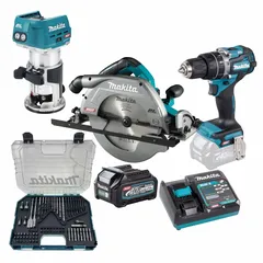 Makita Cordless Hammer Drill, Router, Circular Saw Combo