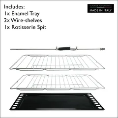 Tecnogas Superiore Freestanding 5-Burner Gas Cooker W/Oven, NG170X96G5VC (170 L, ‎60 x 90 x 85 cm)