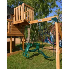 Dynamic Sports Leopard Wooden Swing Set