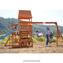 Dynamic Sports Pronghorn Wooden Swing Set