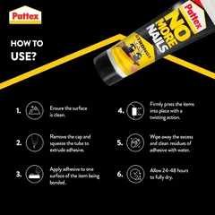 Pattex No More Nails Strong & Easy Mounting Adhesive Tube (50 g)