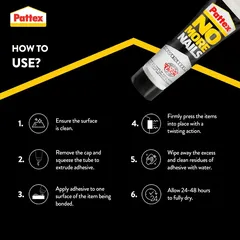Pattex No More Nails Strong & Easy Mounting Adhesive Tube (40 g)