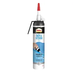 Pattex Sanitary Anti-Mould Pressure Bath & Kitchen Sealant Pack (White, 200 ml, 6 Pc.)