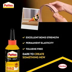 Pattex Wood Express Glue Bottle (75 g, 12 Pc.)