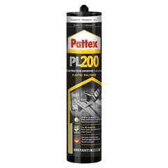 Pattex PL200 Polymer Based Construction Adhesive (290 g, Transparent)