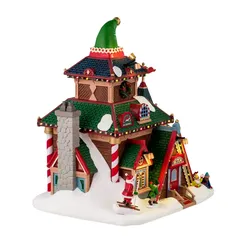 Lemax Elwood's Elf Lodge Battery-Operated Festive Decor (Multicolor, 4.5 V)