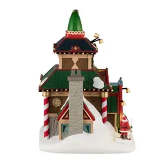 Lemax Elwood's Elf Lodge Battery-Operated Festive Decor (Multicolor, 4.5 V)