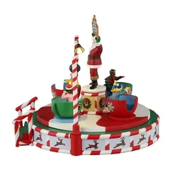 Lemax Santa's Peppermint Teacup Spinner Battery-Operated Festive Decor (Multicolor, 4.5 V)