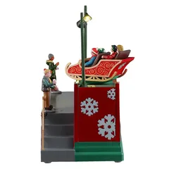Lemax Runaway Sleigh Festive Decor W/Adaptor (White, 550 mAh)