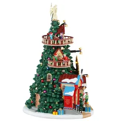 Lemax The Tannenbaum Tower Christmas Shops Battery-Operated Festive Decor (4.5 V)