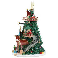 Lemax The Tannenbaum Tower Christmas Shops Battery-Operated Festive Decor (4.5 V)