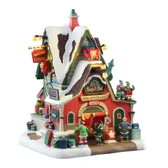 Lemax The Elf Service Sleigh & Sled Repair Battery-Operated Festive Decor (Multicolor, 4.5 V)