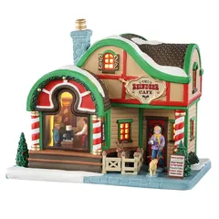 Lemax The Reindeer Cafe Festive Decor W/Adaptor (Multicolor, 100 mAh)