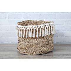 PAN Emirates Arrow Seagrass Wicker Storage Basket (33 x 27 cm, Natural)