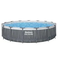 طقم مسبح فولاذي برو ماكس ليد بست واي (4.57 × 4.57 × 1.07 سم)