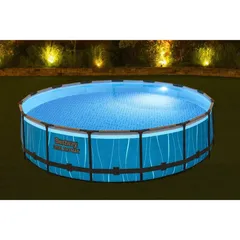 طقم مسبح فولاذي برو ماكس ليد بست واي (4.57 × 4.57 × 1.07 سم)