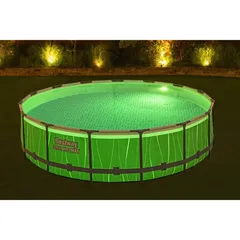 طقم مسبح فولاذي برو ماكس ليد بست واي (4.57 × 4.57 × 1.07 سم)