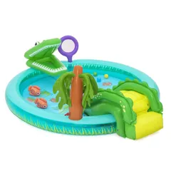 Bestway Crocodile Cove Water Play Center (224 x 181 x 72 cm, Multicolor)