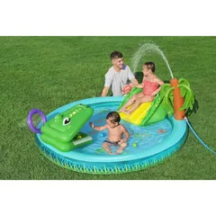 Bestway Crocodile Cove Water Play Center (224 x 181 x 72 cm, Multicolor)