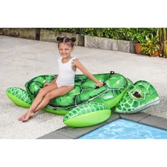 Bestway Inflatable Rider Tidal Turtle (153 x 140 x 38 cm, Multicolor)