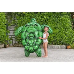 Bestway Inflatable Rider Tidal Turtle (153 x 140 x 38 cm, Multicolor)