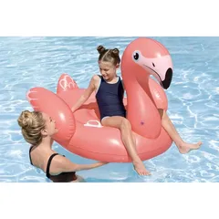 Bestway Inflatable Rider Fancy Flamingo (128 x 110 x 87 cm, Multicolor)